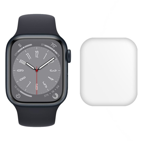 SILKASE Set 3 Folii Silicon Regenerabil Full-display Apple Watch 49/46/45/44/42mm (Ultra 3/Seria 11/9/8/SE), Mat (Folie silicon smartwatch mate, W1187) by www.silkase.ro