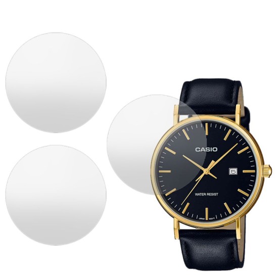 SILKASE Set 3 Folii Silicon Regenerabil Full-display Casio MTH-1060GL-1AER, Mat (Folie silicon smartwatch mate, W0271) by www.silkase.ro