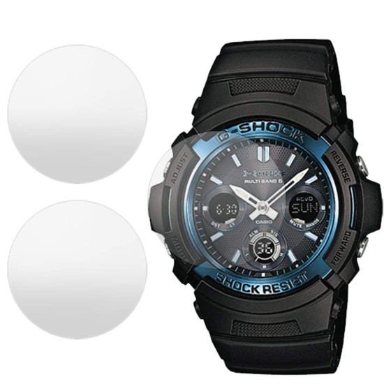 SILKASE Set 3 Folii Silicon Regenerabil Full-display Casio AWG-M100A-1A, Mat (Folie silicon smartwatch mate, W0329) by www.silkase.ro