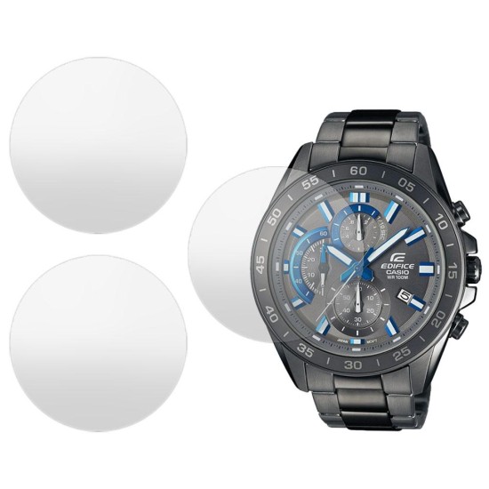 SILKASE Set 3 Folii Silicon Regenerabil Full-display Casio EFV-550GY-8A, Mat (Folie silicon smartwatch mate, W0335) by www.silkase.ro