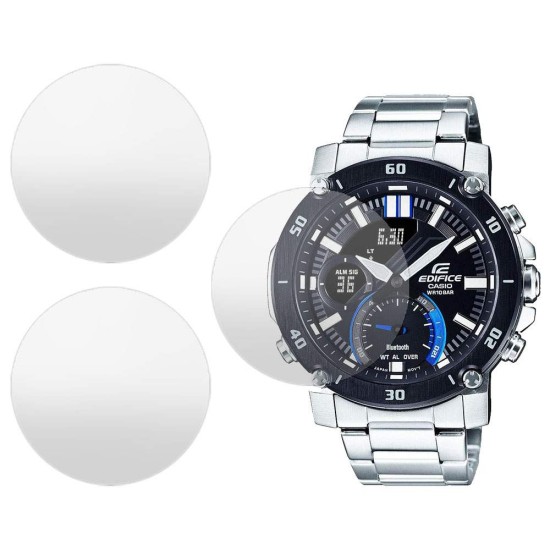 Set 3 folii mate SILKASE Casio ECB-20DB-1A, silicon, regenerabil, Full-display (SILKASE, Folie silicon smartwatch mate) by www.silkase.ro SILKASE Set 3 Folii Silicon Regenerabil Full-display Casio ECB-20DB-1A (36mm), Mat (Folie silicon smartwatch mate, W0342) by www.silkase.ro