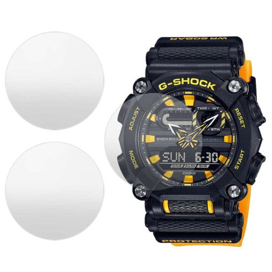 Set 3 folii mate SILKASE Casio GA-900A-1A9, silicon, regenerabil, Full-display (SILKASE, Folie silicon smartwatch mate) by www.silkase.ro SILKASE Set 3 Folii Silicon Regenerabil Full-display Casio GA-900A-1A9 (36mm), Mat (Folie silicon smartwatch mate, W0344) by www.silkase.ro