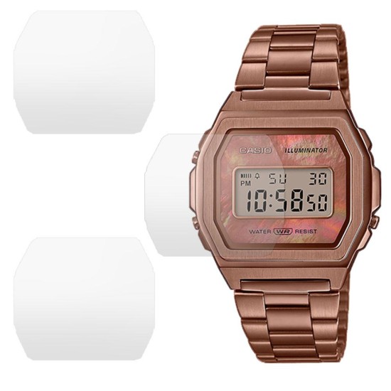Set 3 folii mate SILKASE Casio A1000RG-5, silicon, regenerabil, Full-display (SILKASE, Folie silicon smartwatch mate) by www.silkase.ro SILKASE Set 3 Folii Silicon Regenerabil Full-display Casio A1000RG-5 (30mm), Mat (Folie silicon smartwatch mate, W0362) by www.silkase.ro