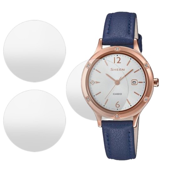 SILKASE Set 3 Folii Silicon Regenerabil Full-display Casio SHE-4533PGL-7B (30mm), Mat (Folie silicon smartwatch mate, W0367) by www.silkase.ro
