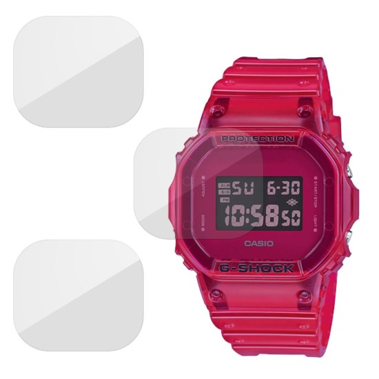Set 3 folii SILKASE Casio DW-5600SB-4, silicon, regenerabil, Full-display (SILKASE, Folie Silicon Smartwatch) by www.silkase.ro SILKASE Set 3 Folii Silicon Regenerabil Full-display Casio DW-5600SB-4, Lucios (Folie Silicon Smartwatch, W0170) by www.silkase.ro