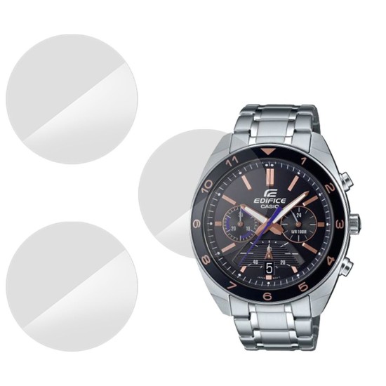 Set 3 folii SILKASE Casio EFV-590D-2A, silicon, regenerabil, Full-display (SILKASE, Folie Silicon Smartwatch) by www.silkase.ro SILKASE Set 3 Folii Silicon Regenerabil Full-display Casio EFV-590D-2A, Lucios (Folie Silicon Smartwatch, W0171) by www.silkase.ro