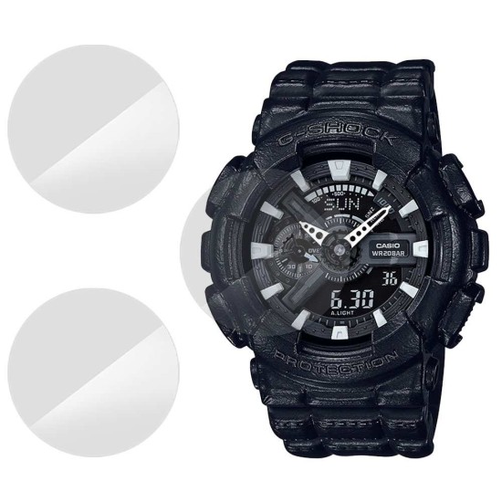 Set 3 folii SILKASE Casio GA-110BT-1A, silicon, regenerabil, Full-display (SILKASE, Folie Silicon Smartwatch) by www.silkase.ro SILKASE Set 3 Folii Silicon Regenerabil Full-display Casio GA-110BT-1A, Lucios (Folie Silicon Smartwatch, W0172) by www.silkase.ro