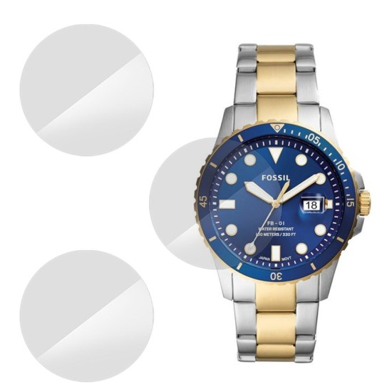 SILKASE Set 3 Folii Silicon Regenerabil Full-display Fossil FS5742 (39mm), Lucios (Folie Silicon Smartwatch, W0487) by www.silkase.ro