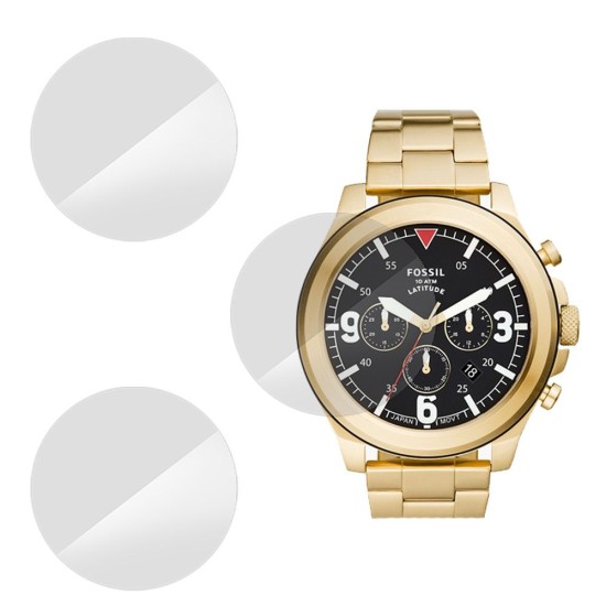 SILKASE Set 3 Folii Silicon Regenerabil Full-display Fossil FS5752 (39mm), Lucios (Folie Silicon Smartwatch, W0491) by www.silkase.ro