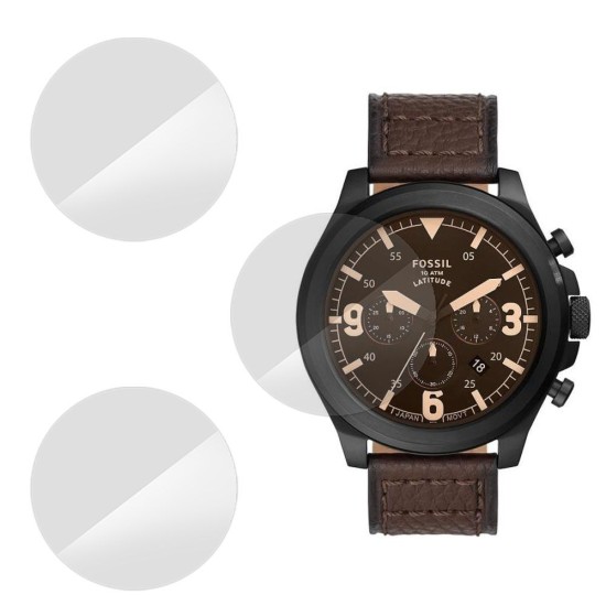 SILKASE Set 3 Folii Silicon Regenerabil Full-display Fossil FS5751 (39mm), Lucios (Folie Silicon Smartwatch, W0508) by www.silkase.ro
