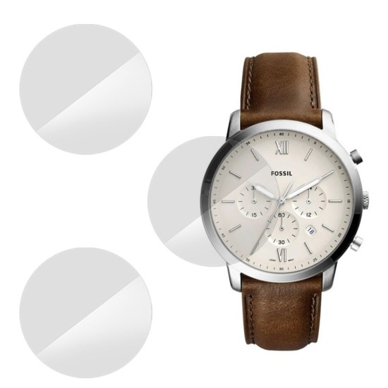 SILKASE Set 3 Folii Silicon Regenerabil Full-display Fossil FS5380 (39mm), Lucios (Folie Silicon Smartwatch, W0547) by www.silkase.ro