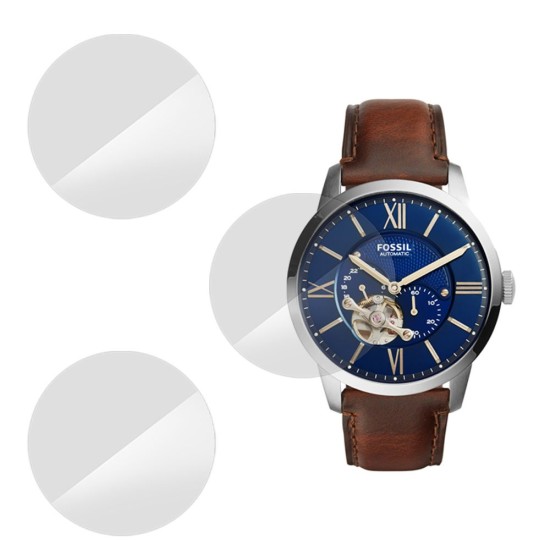 SILKASE Set 3 Folii Silicon Regenerabil Full-display Fossil ME3110 (39mm), Lucios (Folie Silicon Smartwatch, W0554) by www.silkase.ro