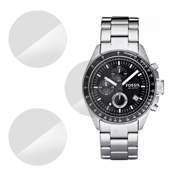 SILKASE Set 3 Folii Silicon Regenerabil Full-display Fossil CH2600IE (36mm), Lucios (Folie Silicon Smartwatch, W0564) by www.silkase.ro