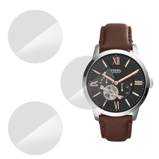 SILKASE Set 3 Folii Silicon Regenerabil Full-display Fossil ME3061 (39mm), Lucios (Folie Silicon Smartwatch, W0565) by www.silkase.ro