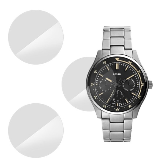 Set 3 folii SILKASE Fossil FS5575, silicon, regenerabil, Full-display (SILKASE, Folie Silicon Smartwatch) by www.silkase.ro SILKASE Set 3 Folii Silicon Regenerabil Full-display Fossil FS5575 (39mm), Lucios (Folie Silicon Smartwatch, W0568) by www.silkase.ro