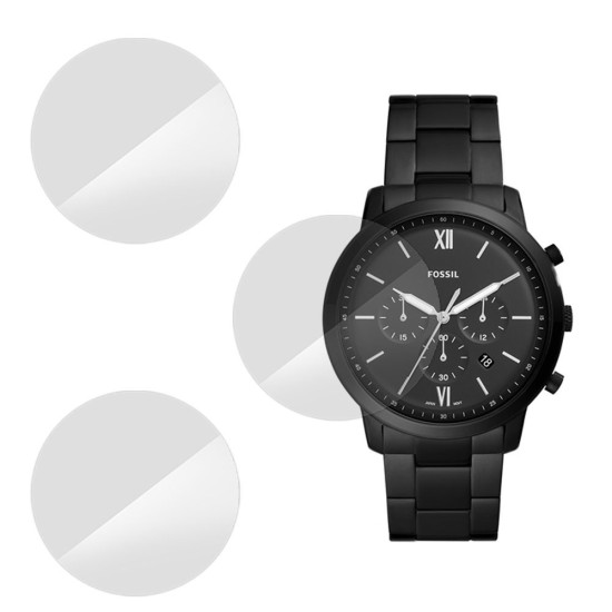 Set 3 folii SILKASE Fossil FS5474, silicon, regenerabil, Full-display (SILKASE, Folie Silicon Smartwatch) by www.silkase.ro SILKASE Set 3 Folii Silicon Regenerabil Full-display Fossil FS5474 (39mm), Lucios (Folie Silicon Smartwatch, W0572) by www.silkase.ro