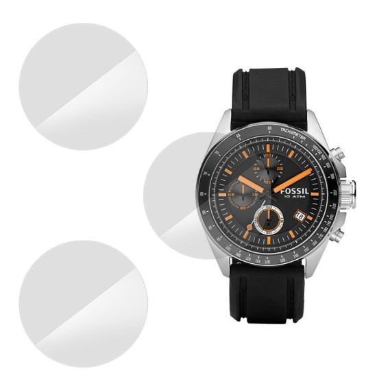 Set 3 folii SILKASE Fossil CH2647, silicon, regenerabil, Full-display (SILKASE, Folie Silicon Smartwatch) by www.silkase.ro SILKASE Set 3 Folii Silicon Regenerabil Full-display Fossil CH2647 (36mm), Lucios (Folie Silicon Smartwatch, W0575) by www.silkase.ro