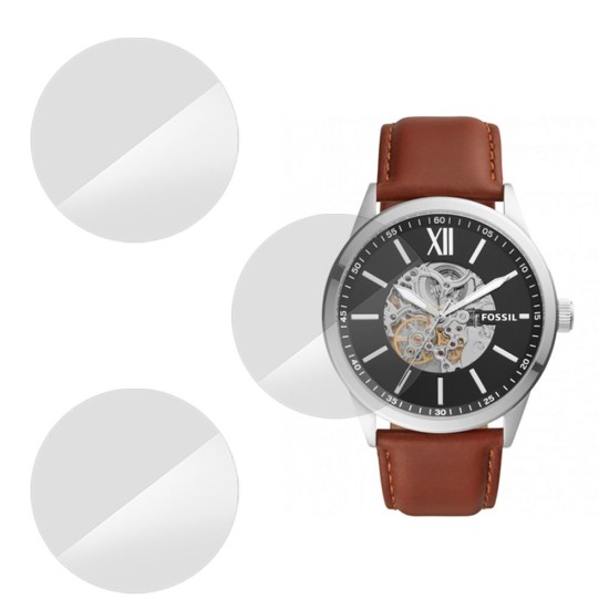 Set 3 folii SILKASE Fossil BQ2386, silicon, regenerabil, Full-display (SILKASE, Folie Silicon Smartwatch) by www.silkase.ro SILKASE Set 3 Folii Silicon Regenerabil Full-display Fossil BQ2386 (39mm), Lucios (Folie Silicon Smartwatch, W0579) by www.silkase.ro