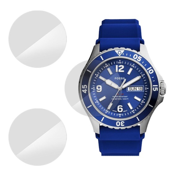 SILKASE Set 3 Folii Silicon Regenerabil Full-display Fossil FS5700 (39mm), Lucios (Folie Silicon Smartwatch, W0587) by www.silkase.ro