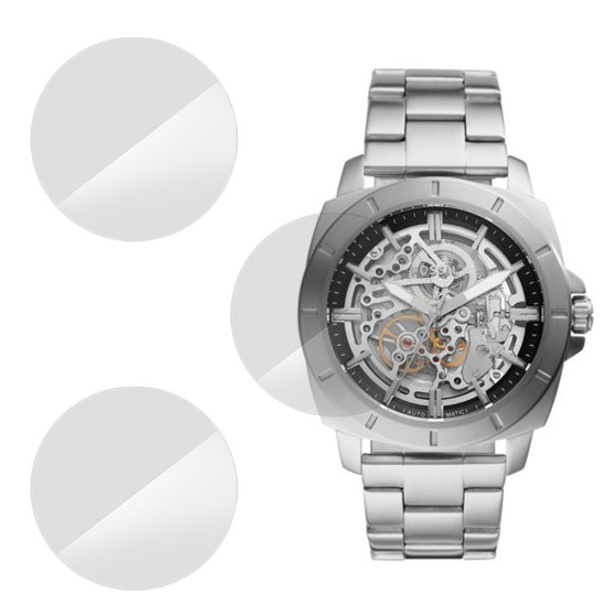 Set 3 folii SILKASE Fossil BQ2425, silicon, regenerabil, Full-display (SILKASE, Folie Silicon Smartwatch) by www.silkase.ro SILKASE Set 3 Folii Silicon Regenerabil Full-display Fossil BQ2425 (39mm), Lucios (Folie Silicon Smartwatch, W0604) by www.silkase.ro