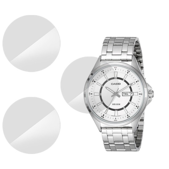 Set 3 folii SILKASE Casio MTP-E108D-7AV, silicon, regenerabil, Full-display (SILKASE, Folie Silicon Smartwatch) by www.silkase.ro SILKASE Set 3 Folii Silicon Regenerabil Full-display Casio MTP-E108D-7AV, Lucios (Folie Silicon Smartwatch, W0148) by www.silkase.ro