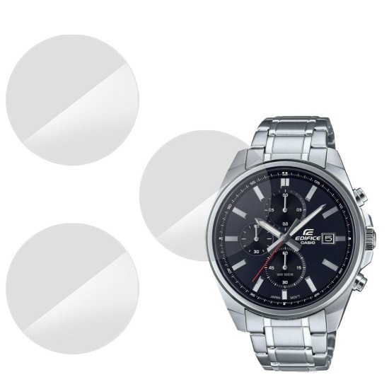 Set 3 folii SILKASE Casio EFV-610D-1A, silicon, regenerabil, Full-display (SILKASE, Folie Silicon Smartwatch) by www.silkase.ro SILKASE Set 3 Folii Silicon Regenerabil Full-display Casio EFV-610D-1A, Lucios (Folie Silicon Smartwatch, W0184) by www.silkase.ro