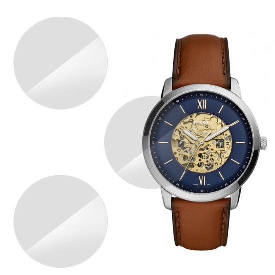 SILKASE Set 3 Folii Silicon Regenerabil Full-display Fossil ME3160 (39mm), Lucios (Folie Silicon Smartwatch, W0608) by www.silkase.ro