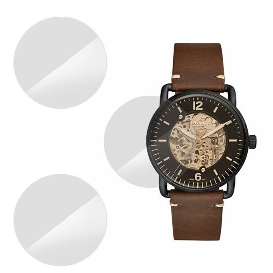 SILKASE Set 3 Folii Silicon Regenerabil Full-display Fossil ME3158 (39mm), Lucios (Folie Silicon Smartwatch, W0613) by www.silkase.ro