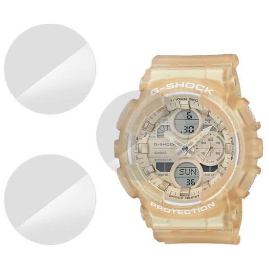 Set 3 folii SILKASE Casio GMA-S140NC-7A, silicon, regenerabil, Full-display (SILKASE, Folie Silicon Smartwatch) by www.silkase.ro SILKASE Set 3 Folii Silicon Regenerabil Full-display Casio GMA-S140NC-7A, Lucios (Folie Silicon Smartwatch, W0188) by www.silkase.ro