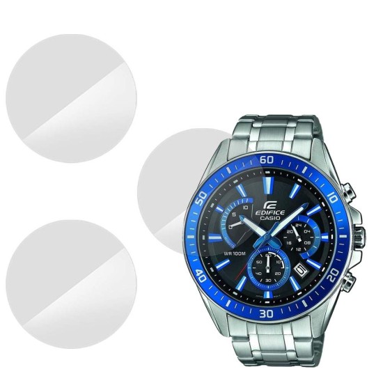 SILKASE Set 3 Folii Silicon Regenerabil Full-display Casio EFR-552D-1A, Lucios (Folie Silicon Smartwatch, W0189) by www.silkase.ro