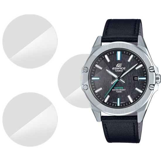SILKASE Set 3 Folii Silicon Regenerabil Full-display Casio EFR-S107D-1A, Lucios (Folie Silicon Smartwatch, W0195) by www.silkase.ro