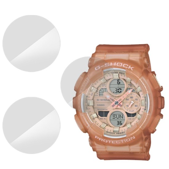 Set 3 folii SILKASE Casio GMA-S140NC-5A1, silicon, regenerabil, Full-display (SILKASE, Folie Silicon Smartwatch) by www.silkase.ro SILKASE Set 3 Folii Silicon Regenerabil Full-display Casio GMA-S140NC-5A1, Lucios (Folie Silicon Smartwatch, W0196) by www.silkase.ro