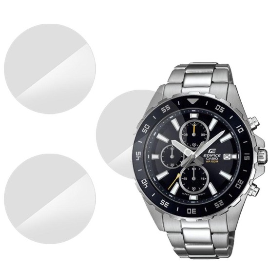 SILKASE Set 3 Folii Silicon Regenerabil Full-display Casio EFR-568D-1A, Lucios (Folie Silicon Smartwatch, W0202) by www.silkase.ro