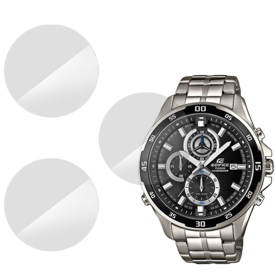 SILKASE Set 3 Folii Silicon Regenerabil Full-display Casio EFR-547D-1A, Lucios (Folie Silicon Smartwatch, W0209) by www.silkase.ro