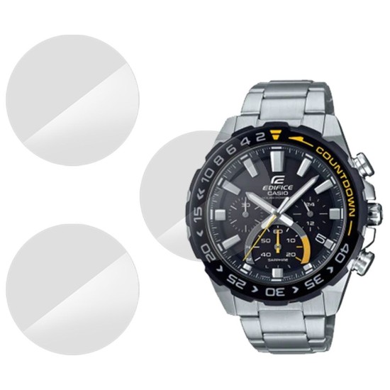 Set 3 folii SILKASE Casio EFS-S550DB-1A, silicon, regenerabil, Full-display (SILKASE, Folie Silicon Smartwatch) by www.silkase.ro SILKASE Set 3 Folii Silicon Regenerabil Full-display Casio EFS-S550DB-1A, Lucios (Folie Silicon Smartwatch, W0218) by www.silkase.ro