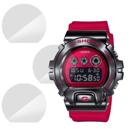 SILKASE Set 3 Folii Silicon Regenerabil Full-display Casio GM-6900B-4, Lucios (Folie Silicon Smartwatch, W0230) by www.silkase.ro