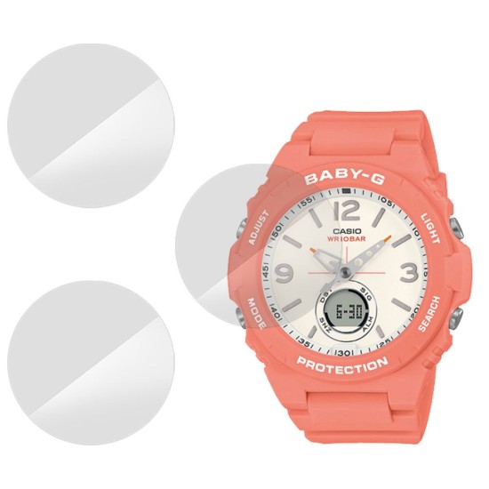 Set 3 folii SILKASE Casio BGA-260-4A, silicon, regenerabil, Full-display (SILKASE, Folie Silicon Smartwatch) by www.silkase.ro SILKASE Set 3 Folii Silicon Regenerabil Full-display Casio BGA-260-4A, Lucios (Folie Silicon Smartwatch, W0232) by www.silkase.ro