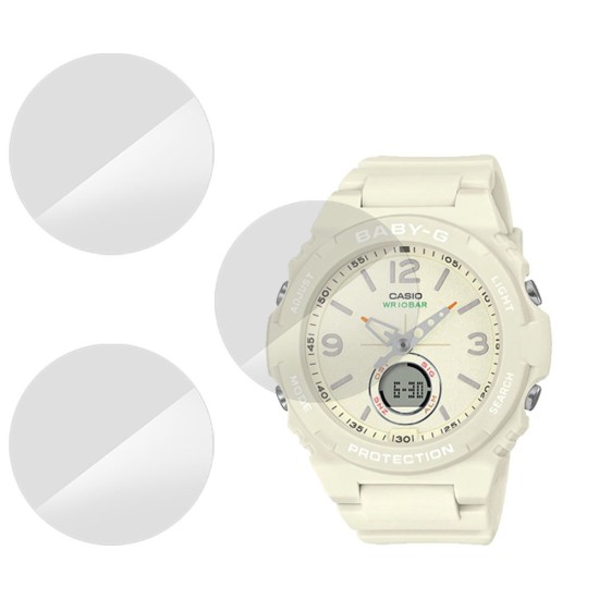 Set 3 folii SILKASE Casio BGA-260-7A, silicon, regenerabil, Full-display (SILKASE, Folie Silicon Smartwatch) by www.silkase.ro SILKASE Set 3 Folii Silicon Regenerabil Full-display Casio BGA-260-7A, Lucios (Folie Silicon Smartwatch, W0235) by www.silkase.ro