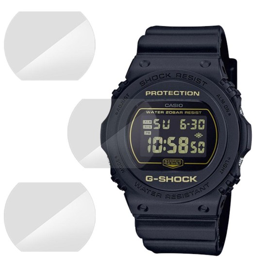 Set 3 folii SILKASE Casio DW-5700BBM-1, silicon, regenerabil, Full-display (SILKASE, Folie Silicon Smartwatch) by www.silkase.ro SILKASE Set 3 Folii Silicon Regenerabil Full-display Casio DW-5700BBM-1, Lucios (Folie Silicon Smartwatch, W0241) by www.silkase.ro