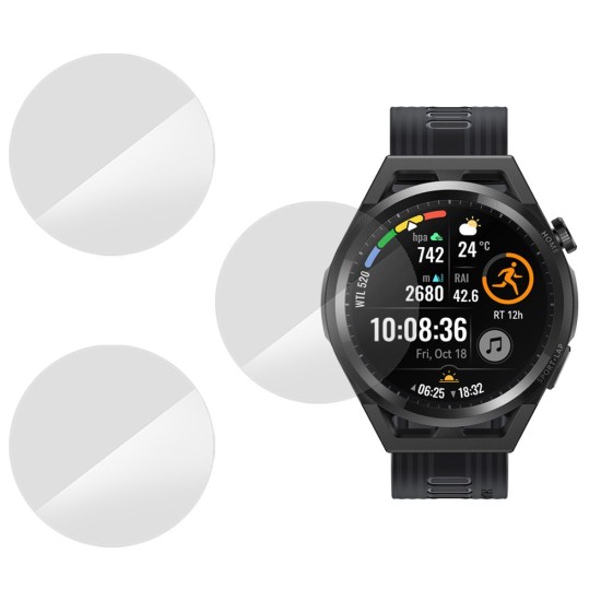 Set 3 folii SILKASE pentru Huawei Watch GT Runner B19S 46mm, silicon, regenerabil, Full-display (SILKASE, Folie Silicon Smartwatch) by www.silkase.ro SILKASE Set 3 Folii Silicon Regenerabil Full-display Huawei Watch GT Runner B19S (46mm - 1.43 inch), Lucios (Folie Silicon Smartwatch, W1154) by www.silkase.ro