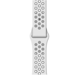 SILKASE Curea Sport Silicon Lichid Apple Watch 42/41/40/38mm (Seria 11/SE), Alb/Gri Deschis