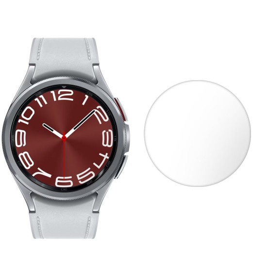 SILKASE Set 3 Folii Silicon Regenerabil Full-display Samsung Galaxy Watch 6 Classic (43mm - 1.3 inch), Mat (Folie silicon smartwatch mate, W1214) by www.silkase.ro