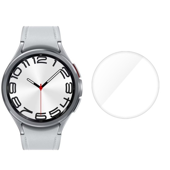 Set 3 folii SILKASE pentru Samsung Galaxy Watch6 Classic 47mm, silicon, regenerabil, Full-display (SILKASE, Folie Silicon Smartwatch) by www.silkase.ro SILKASE Set 3 Folii Silicon Regenerabil Full-display Samsung Galaxy Watch 6 Classic (47mm - 1.5 inch), Lucios (Folie Silicon Smartwatch, W1209) by www.silkase.ro
