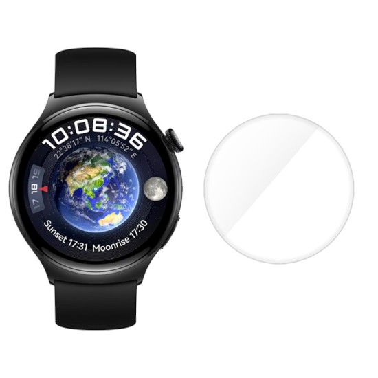 Set 3 folii SILKASE pentru Huawei Watch 4 46mm, silicon, regenerabil, Full-display (SILKASE, Folie Silicon Smartwatch) by www.silkase.ro SILKASE Set 3 Folii Silicon Regenerabil Full-display Huawei Watch 4 (46mm - 1.5 inch), Lucios (Folie Silicon Smartwatch, W1204) by www.silkase.ro