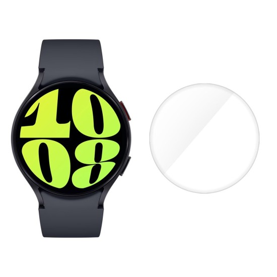Set 3 folii SILKASE pentru Samsung Galaxy Watch6 44mm, silicon, regenerabil, Full-display (SILKASE, Folie Silicon Smartwatch) by www.silkase.ro SILKASE Set 3 Folii Silicon Regenerabil Full-display Samsung Galaxy Watch 6 (44mm - 1.5 inch), Lucios (Folie Silicon Smartwatch, W1207) by www.silkase.ro