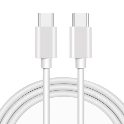 Cablu 100W Silkase USB type C la USB type C, 1m, 5A, alb