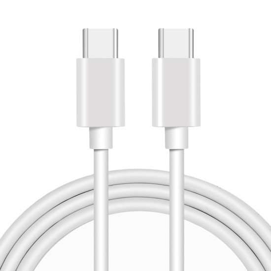Cablu 100W Silkase USB type C la USB type C, 1m, 5A, alb (SILKASE, Cabluri) by www.silkase.ro Cablu 100W Silkase USB type C la USB type C, 1m, 5A, alb (iPhone 17 Pro Max, L0036) by www.silkase.ro