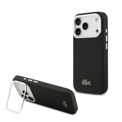 Husa Lacoste Iconic Petit Pique Camera Stand MagSafe pentru iPhone 17 Pro negru Husa Lacoste Iconic Petit Pique Camera Stand MagSafe pentru iPhone 17 Pro negru