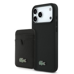 Husa Lacoste Iconic Petit Pique MagSafe pentru iPhone 17 Pro Max negru Husa Lacoste Iconic Petit Pique MagSafe pentru iPhone 17 Pro Max negru
