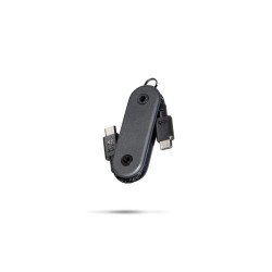 Cablu pentru incarcare si transfer de date Native Union Pocket, 2x USB-C, 60W, 17cm, Negru